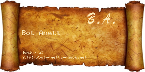 Bot Anett névjegykártya
