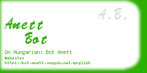 anett bot business card